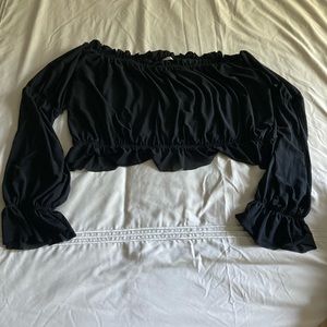 Ruffle-edged Crop Top